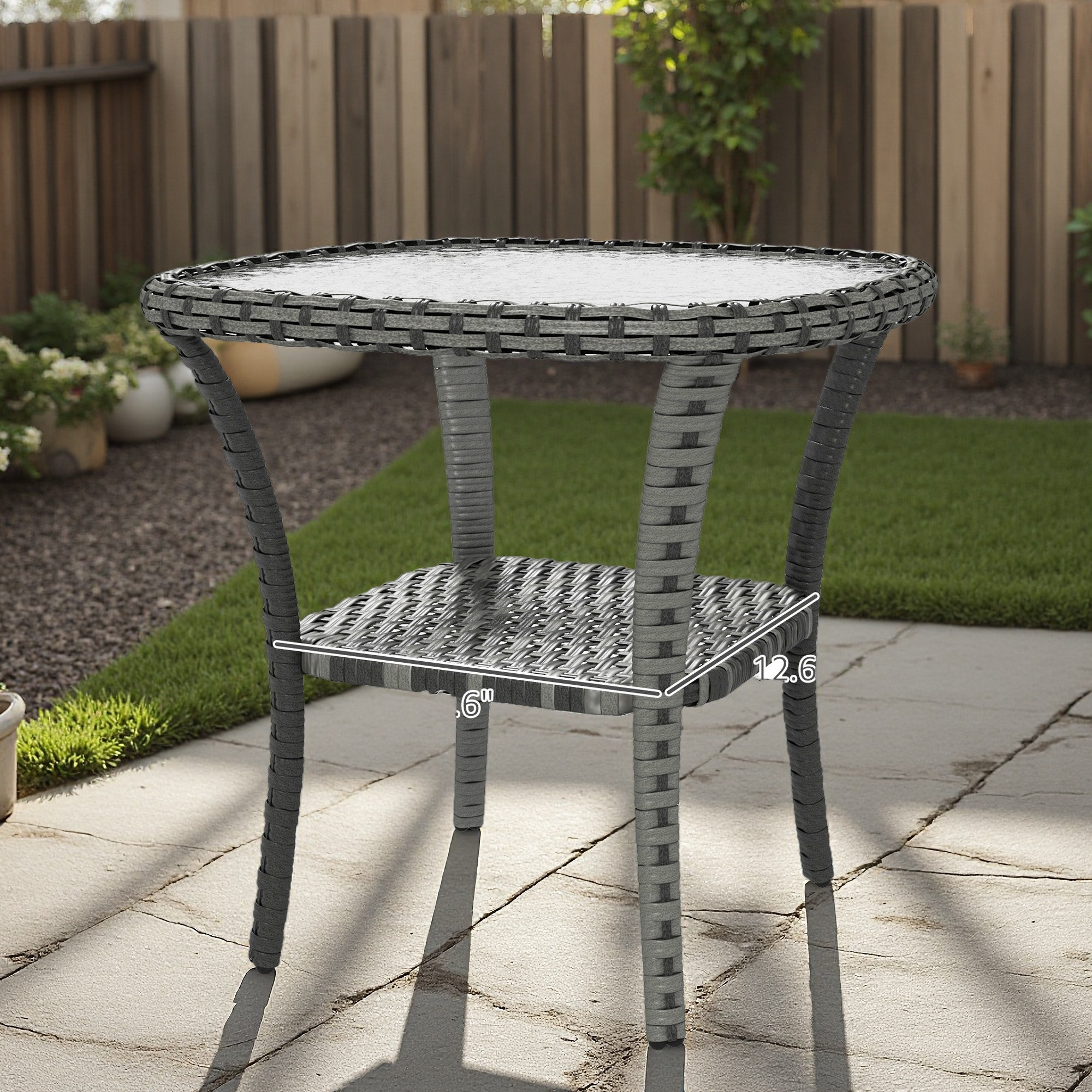 Ebern Designs Foldable Balcony Table, Railing Mounted Spruce Wood Drop ...
