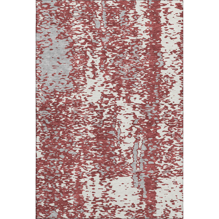 Premium Machine Washable Prisco Garnet Rug