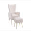 Chaise d'appoint moderne avec repose-pieds, fauteuil confortable pour salon, chambre à coucher, appartement, bureau-702720844