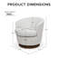 Fauteuil d'appoint pivotant avec base en bois Boucle-128498776