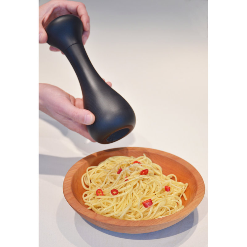 Brand Menahan No Power Source Required / Manual Salt & Pepper Shaker, Black, Large (24 cm H x 8 cm W x 8 cm D)