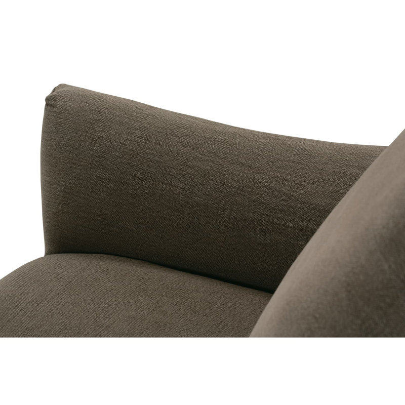 Mocha Noel Slipcovered Swivel Chair, Brown