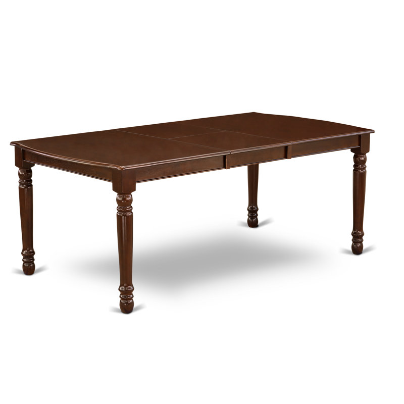 5 Piece Kitchen Table & Chairs Set Includes a Rectangle Dining Table with Butterfly Leaf and 4 Dining Room Chairs, Mahogany