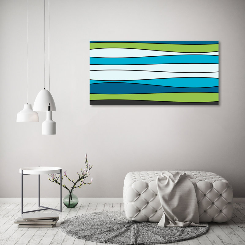 Coloured Stripes - Wrapped Canvas Print