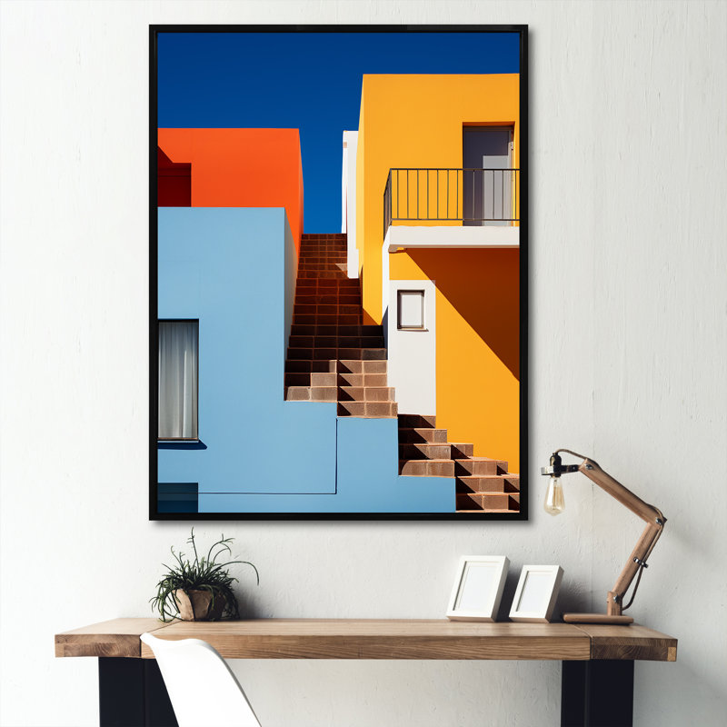 «Lakelyn Landscape Architectural Abstractions II», reproduction, H 32 po x l 16 po x P 1 po, Cadre flottant noir
