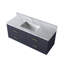 Meuble-lavabo simple bleu 48 po X P 22 po D, avec plateau en marbre de Carrare-914781404