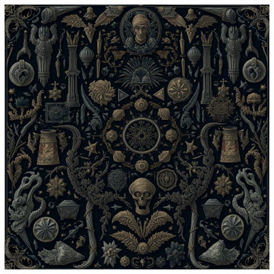 Ornate Gothic Motif Bath Mat