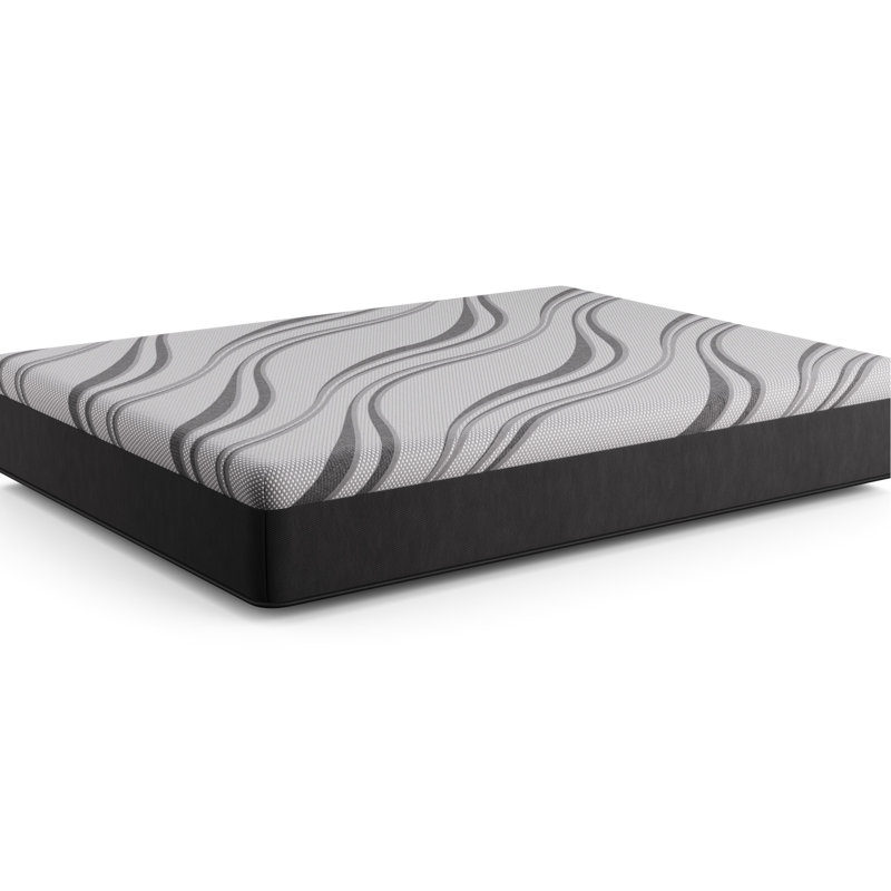Très grand matelas gris avec technologie de mousse à mémoire de forme avancée, ressorts à bord dynamique et mousse de gel sensible à la surface de couchage, couche haute densité, propriétés pour un sommeil profond