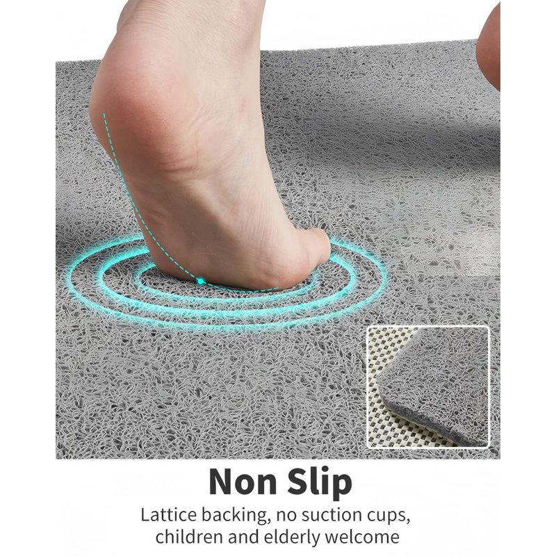 Non-Slip Comfortable Textured Surface Bathroom Mat, Quick Drying And Easy To Clean, Suitable For Wet Areas, No Suction Cup
