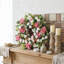 Couronne de pivoines blanches et roses 18 pouces pour porte d'entrée