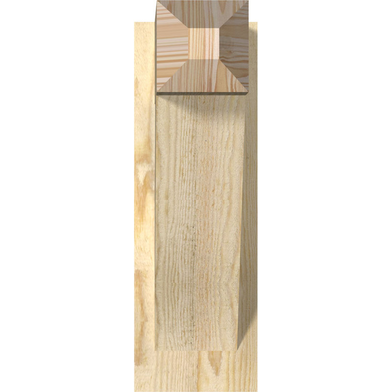 Artisan traditionnel en bois rustique, Sapin Douglas de 6 po (sciage brut), P 14 po x H 18 po