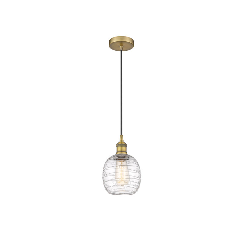 Luminaire suspendu simple à 1 lumière Amila, Laiton brossé