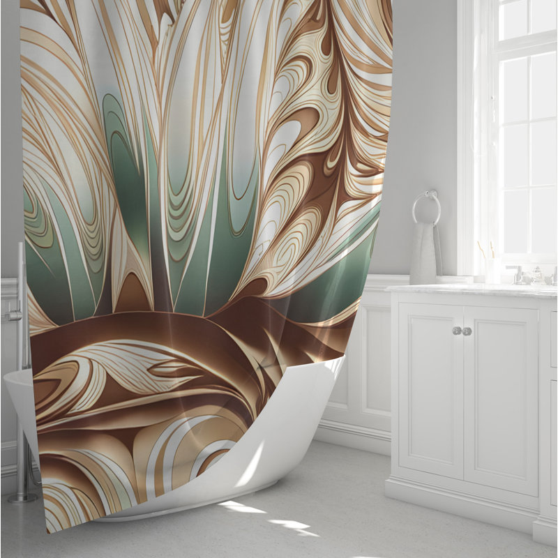 Arceli Abstract Shower Curtain, 83" H x 70" W