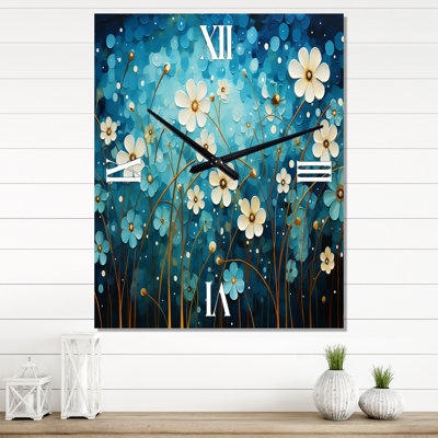 Horloge murale turquoise