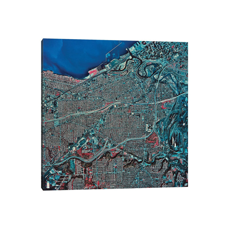 Cleveland, Ohio by Stocktrek Images - Wrapped Canvas Print, 93.98 cm H x 93.98 cm W x 1.91 cm D