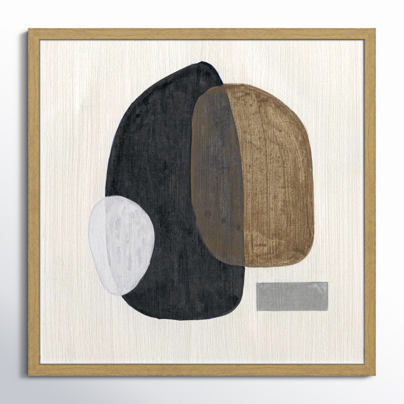 Art mural Inola Neutral Stones III, H 23,5 po x l 23,5 po, Naturel