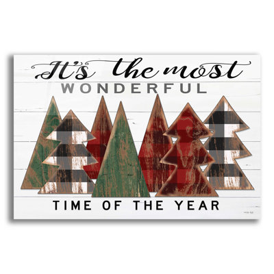 " It's The Most Wonderful Time Plaid Trees " by Cindy Jacobs
