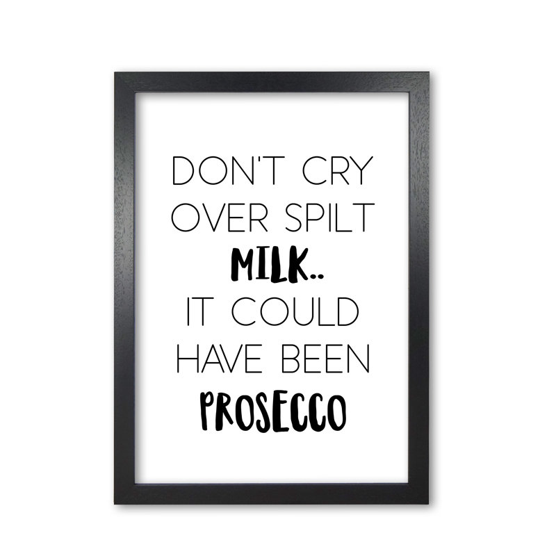Spilt Milk - Print, Black Grain Frame, 30 cm H x 21 cm W x 5 cm D
