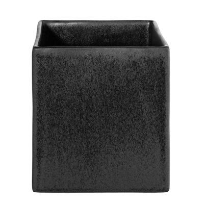 ASA Selection Black Iron Plant Pot, stoneware, matt black