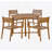 5-Piece Outdoor Dining Set With 4 Wood Chairs-1534702635