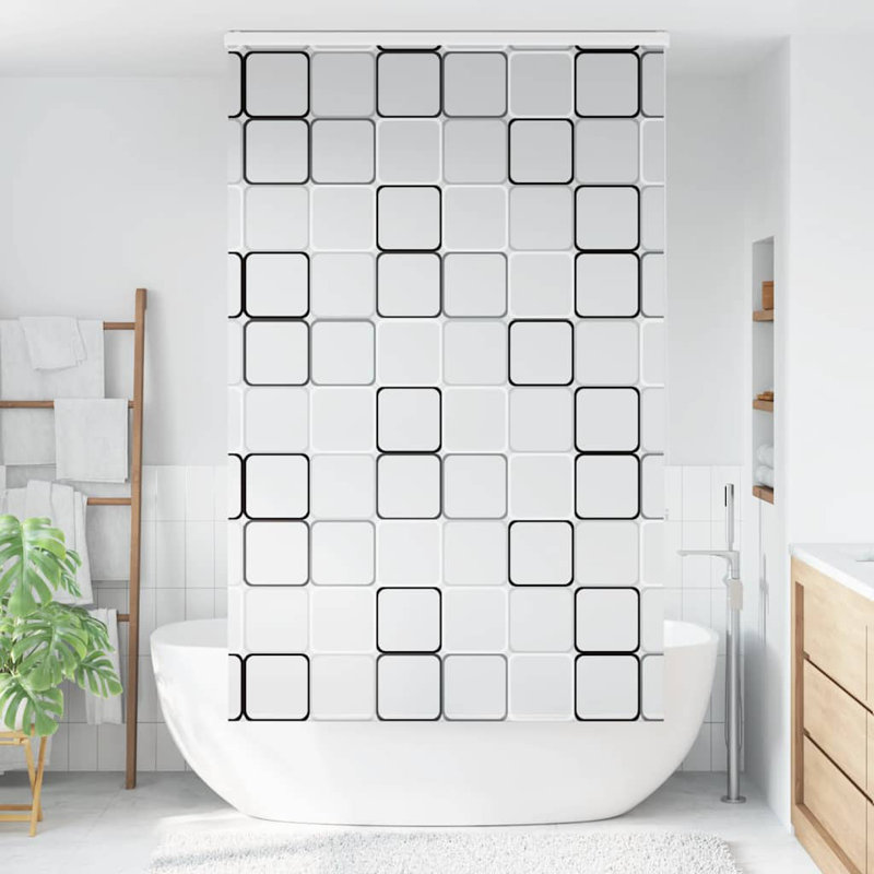 17 Stories Shower Roller Blind With Cassette 150X240 Cm Fabric Width 146 Cm, Square, 130 x 240 cm, with Cassette