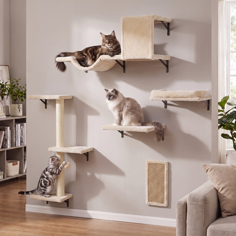 Ensemble de meubles pour chat 5 pièces, Beige
