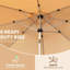 Parasol de cour arrière 10 pi - Fabrication de patio beige longue durée de vie