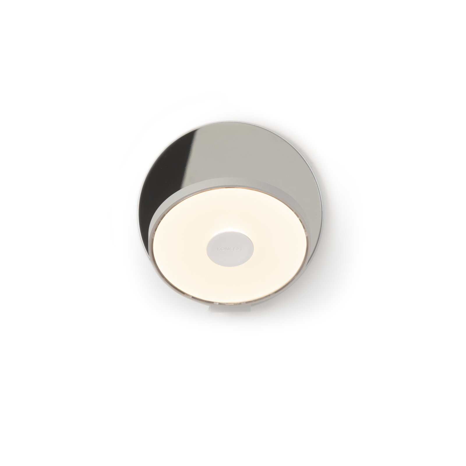 Gravy Single Light Dimmable LED Flush Mounted Sconce, Chrome/Silver