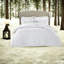 Ensemble de literie blanc élégant pour très grand lit californien, microfibre, style Shabby Chic