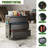 35" H Metal Garage Storage Cabinet With Wheels,roolling Tool Storage Cabinet With 3 Drawers And Pegboard For Garage, Home, Office,assembly Required,black