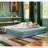 Shontae Zipline Convertible Compression Sleeper Sofa, Three Ottomans, & Pillows / California King-Size Bed, Textured Microvelvet-73368155