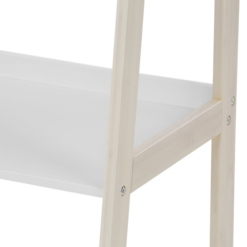 Sansa Ladder Bookcase, 130cm H x 63cm W x 40cm D, Black