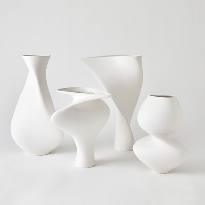 Serenity Vase-Matte White