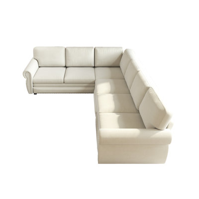 L-Shaped Sectional Sofa with Pull-Out Bed