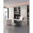 Sintered Stone L-Shaped Desk with Acrylic Storage Cabinet-1441444293