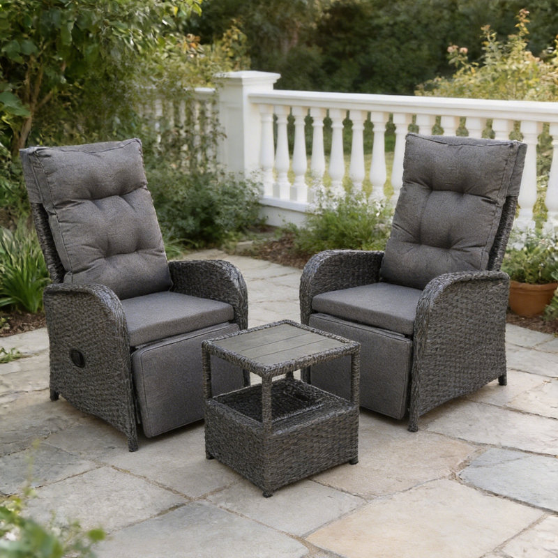 Adaleena 67cm Wide Glider Standard Recliner, Dark Grey, Grey