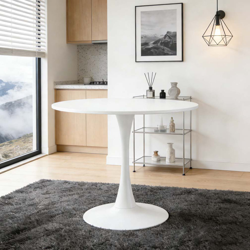 Table de salle à manger moderne, Blanc