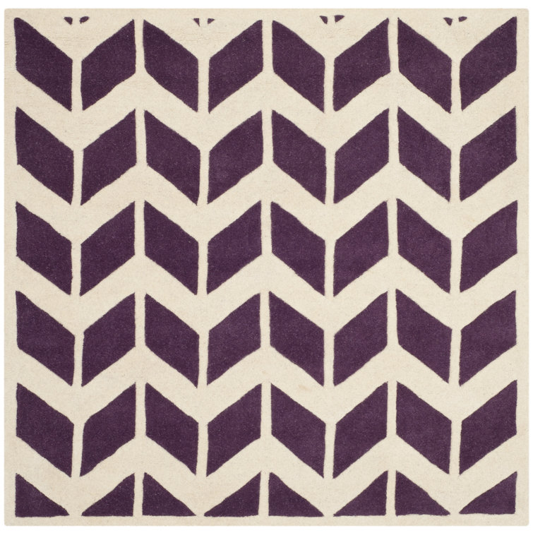 Deedie Hand Tufted Wool Chevron Rug