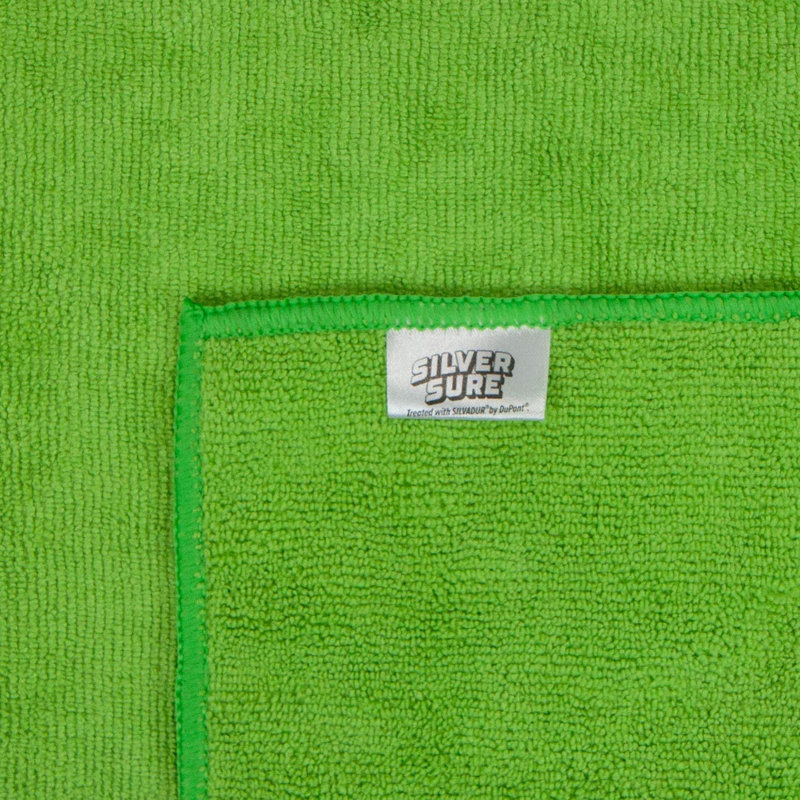 SILVADUR Antimicrobial Cleaning Cloth (Pack of 12), Green