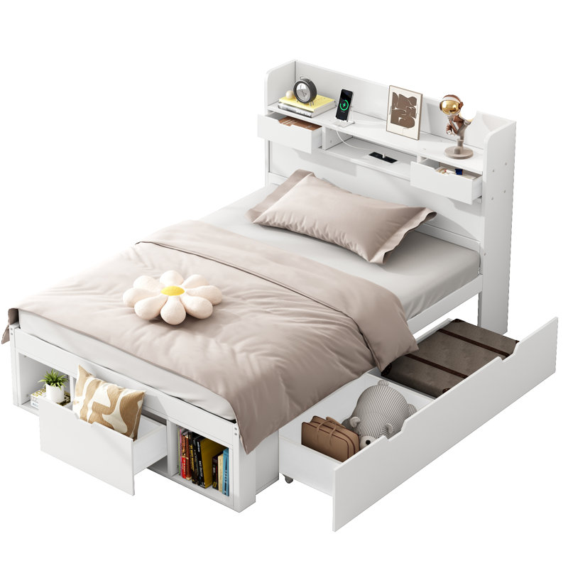 Single (3') Standard Bed Frame with Storage Included