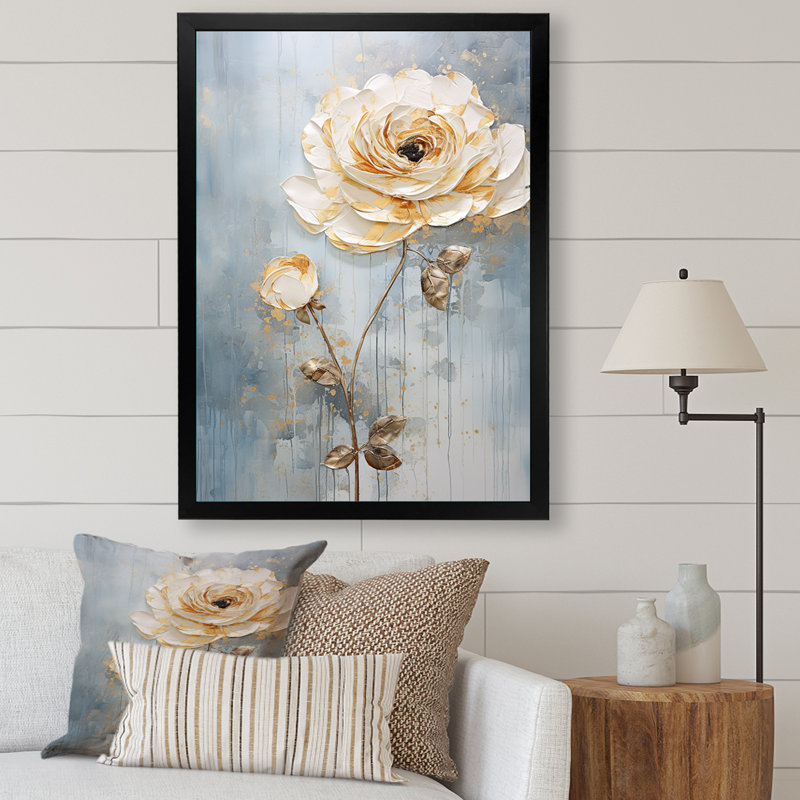 Décoration murale Ranunculus Radiance Treasure VI - Ranunculus, Cadre photo noir, H 40 po x l 30 po x P 1,5 po