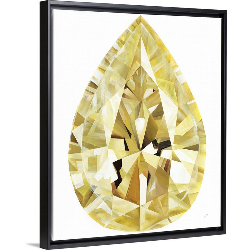 Royal Jewels V - reproduction sur toile, H 22 po x l 18 po x P 1,75 po, Cadre flottant noir
