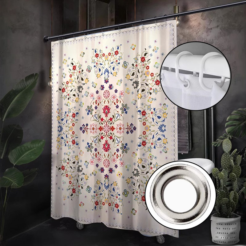 Rideau de douche en polyester, H 71 po x l 71 po