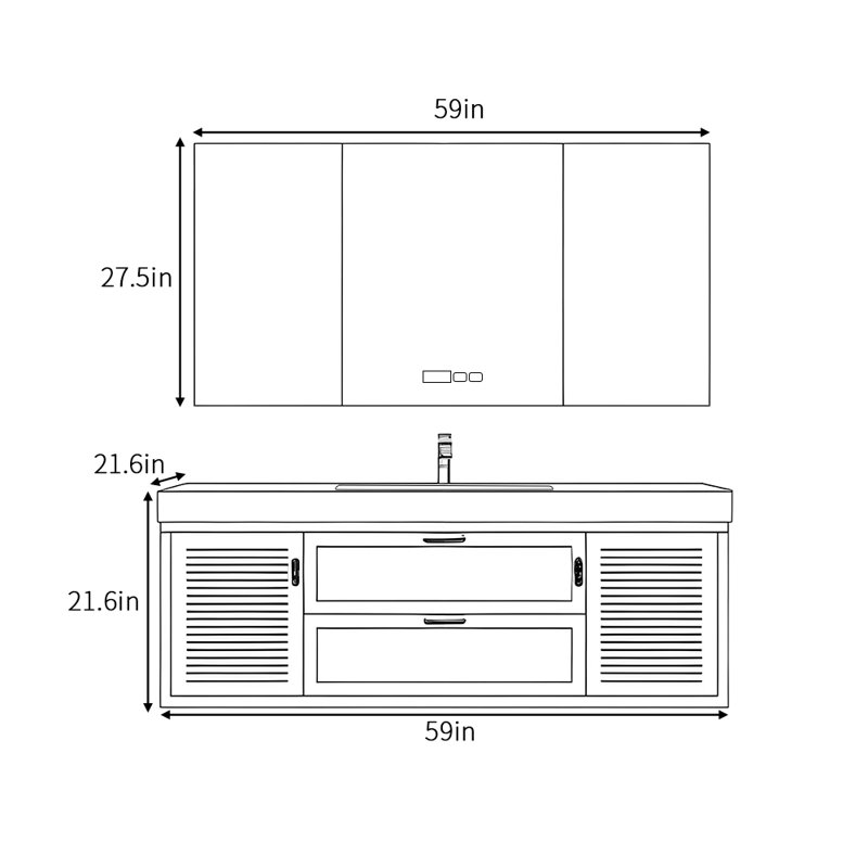 American modern simple bathroom cabinet