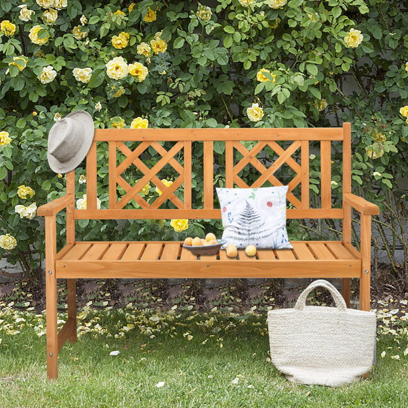Banc de jardin en bois massif Ashera