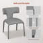Dining Chair Set of  2, Upholstered Kitchen Chair with Backrest and Soft Cushion, Metal Frame Covered in Faux Leather, Suitable for Kitchen, Living Room and Bedroom-1242390719-1242390714