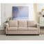Canapé-lit beige de 81,5 po avec rembourrage en tissu 21,5 po Beige-1685150189