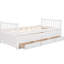 Lit de jour simple polyvalent avec lit gigogne et tiroirs pour la gestion de l'espace - circulation d'air blanc-1840718208