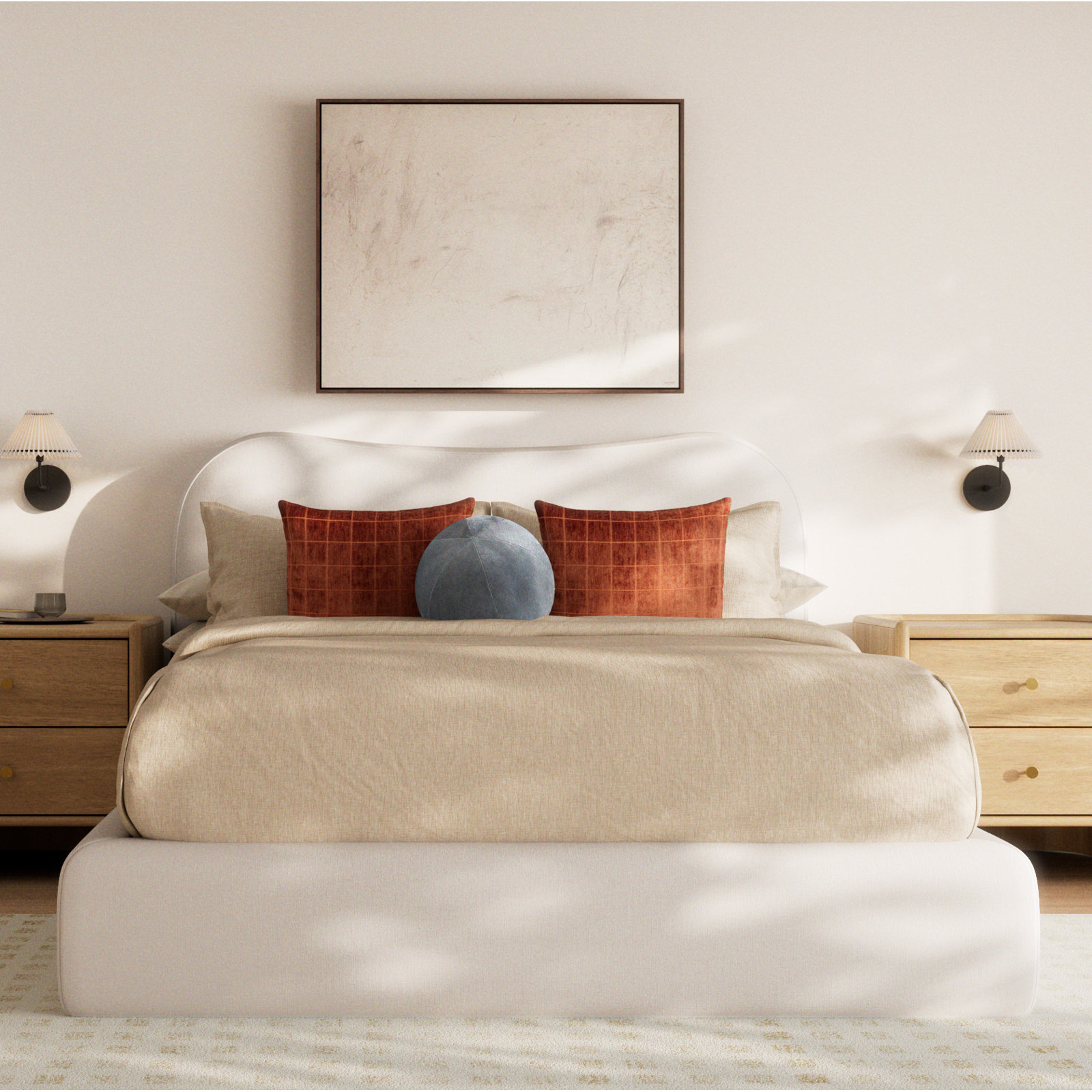 Boseman 100% Linen Duvet Reversible Duvet Cover Set, Twin Duvet Cover + 1 Standard Pillowcase, Beige