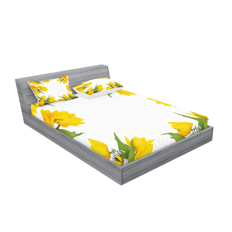 Drap-housse et coussin décoratif Ambesonne, Ensemble de draps pour très grand lit californien